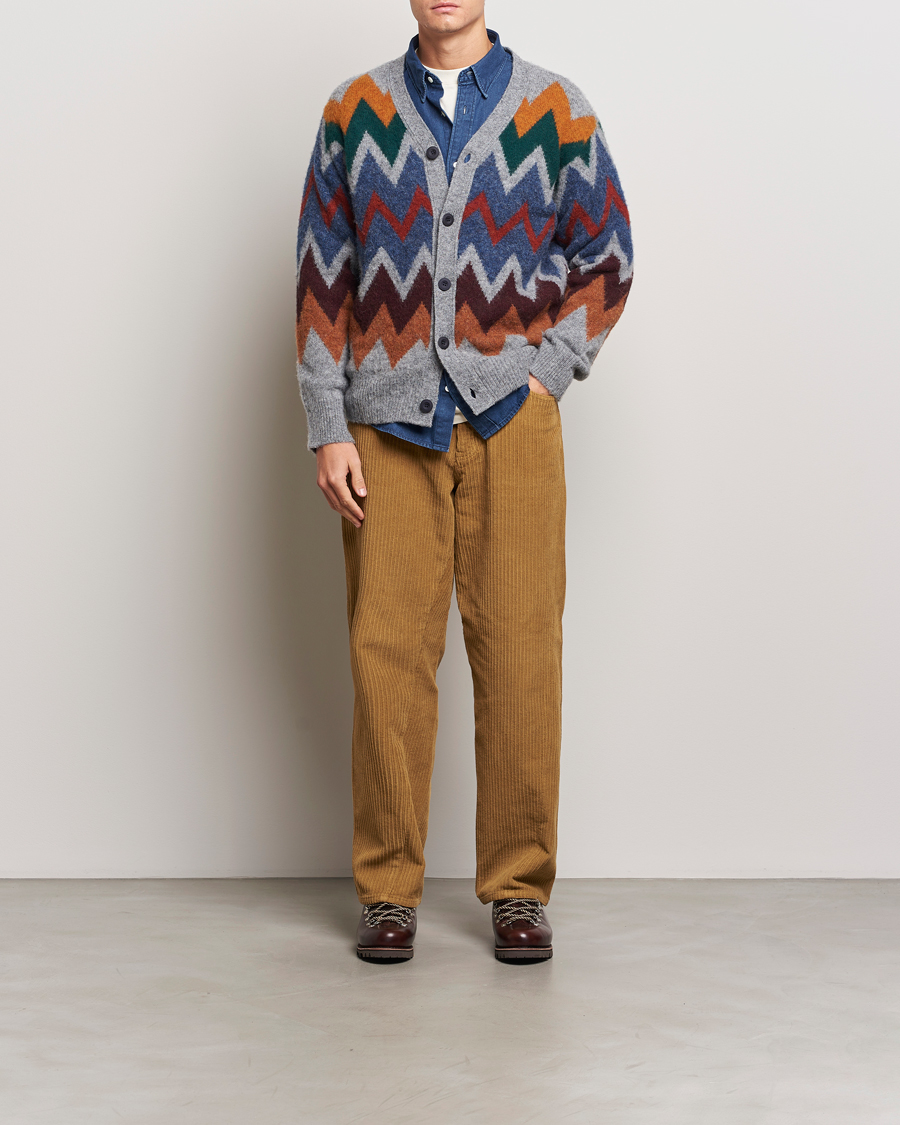 Men | Sweaters & Knitwear | Howlin' | Brushed Wool Cardigan Med Grey