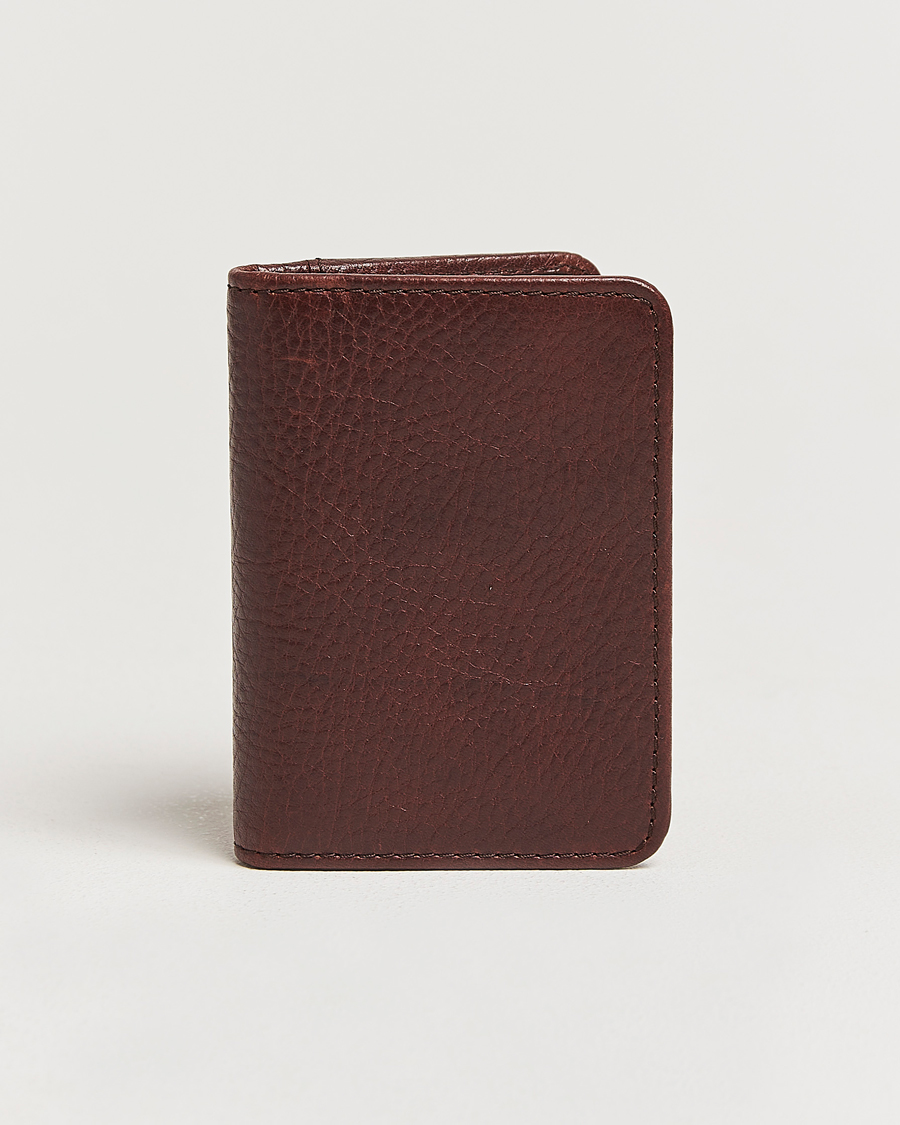Men | Wallets | Loake Shoemakers | Fenchurch Grained Leather Card Holder Dark Brown