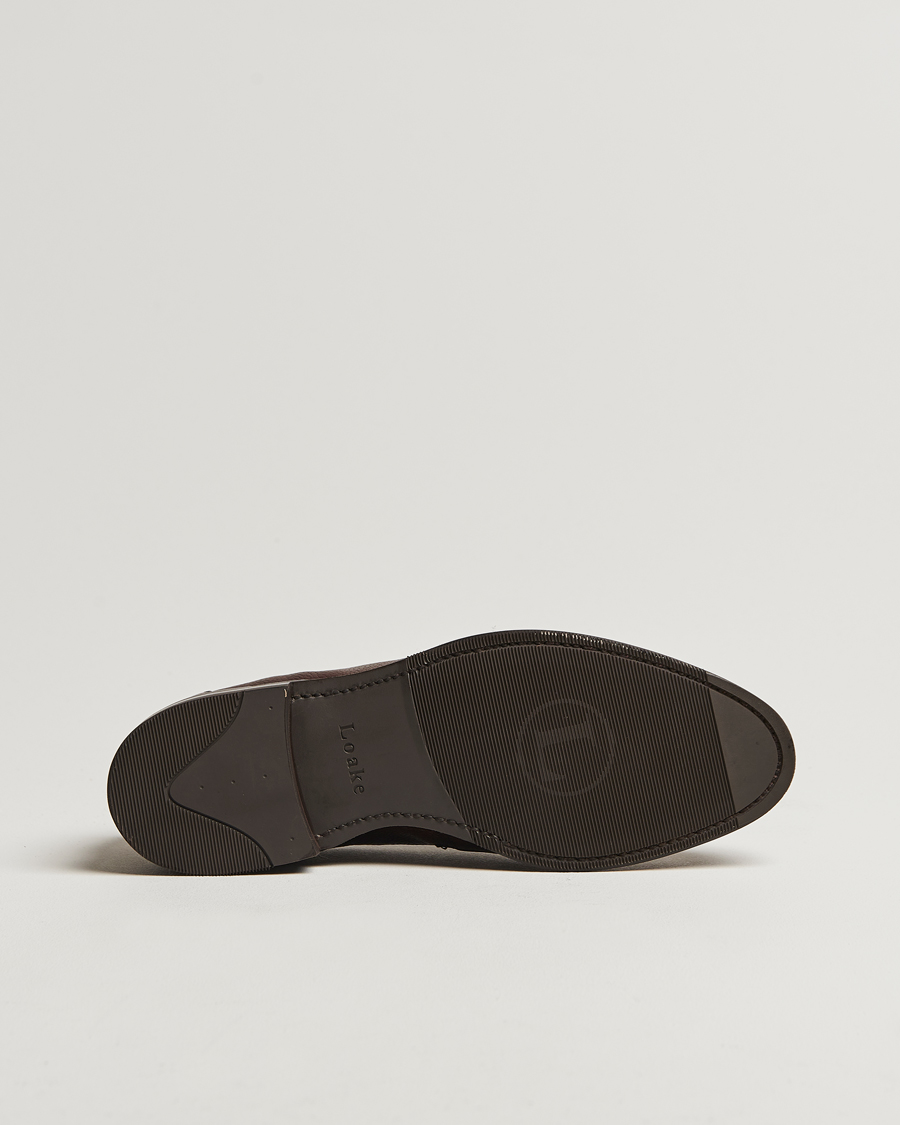 Men | Loafers | Loake Shoemakers | Loake 1880 Imperial Grained Penny Loafer Dark Brown