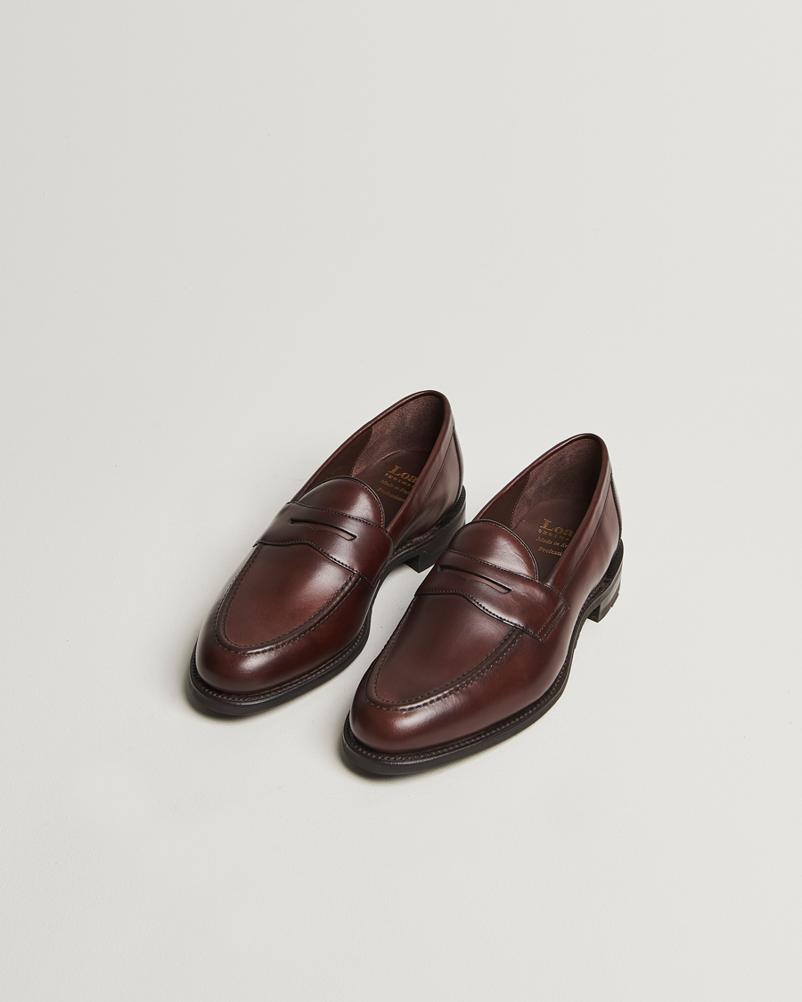 Men | Loafers | Loake Shoemakers | Loake 1880 Imperial Penny Loafer Dark Brown
