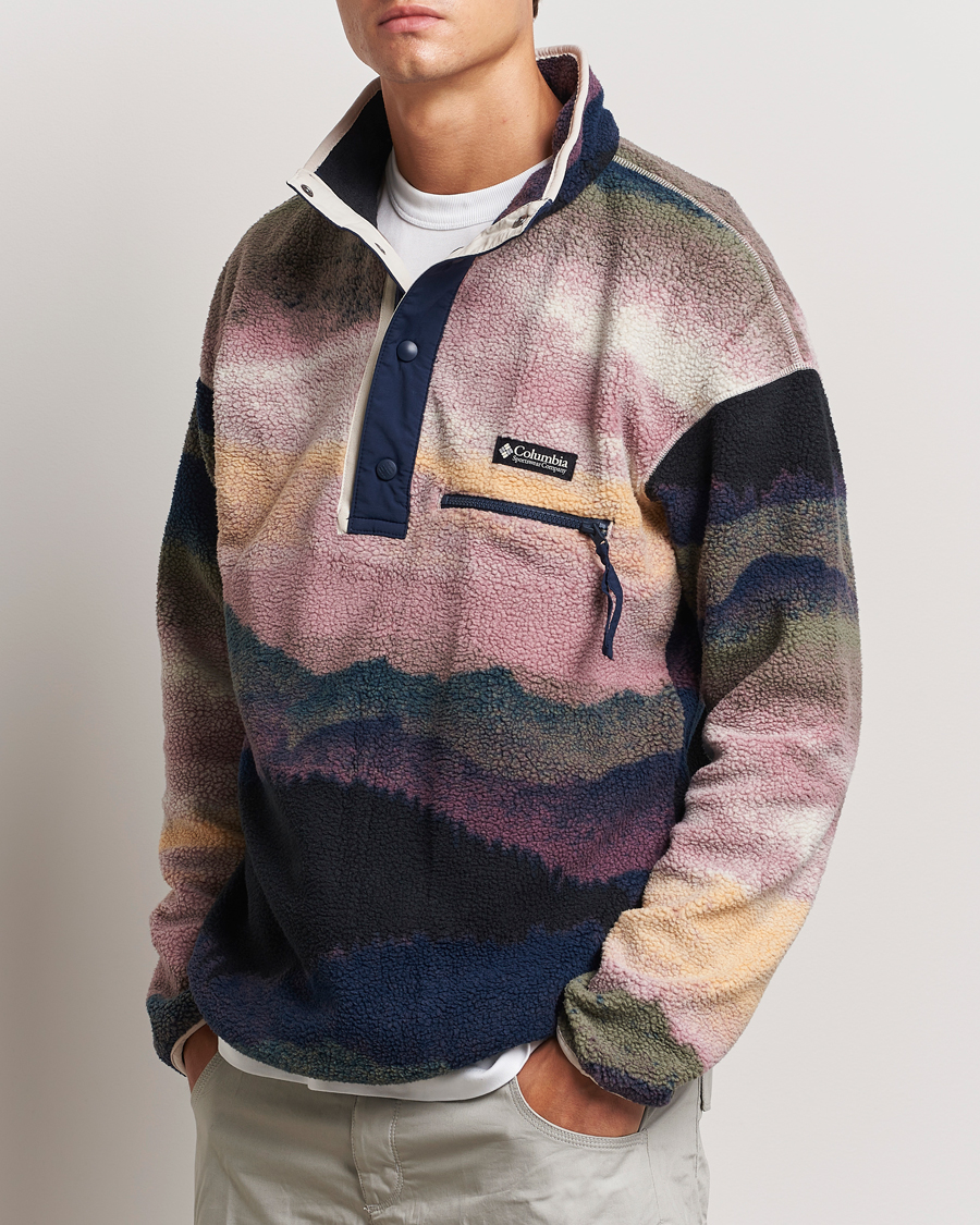 Men | Sweaters & Knitwear | Columbia | Helvetia Printed Half Snap Fleece Navy