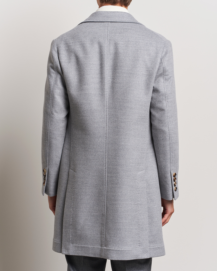 Men | Coats & Jackets | Brunello Cucinelli | Single Breasted Beaver Wool Coat Pearl Grey