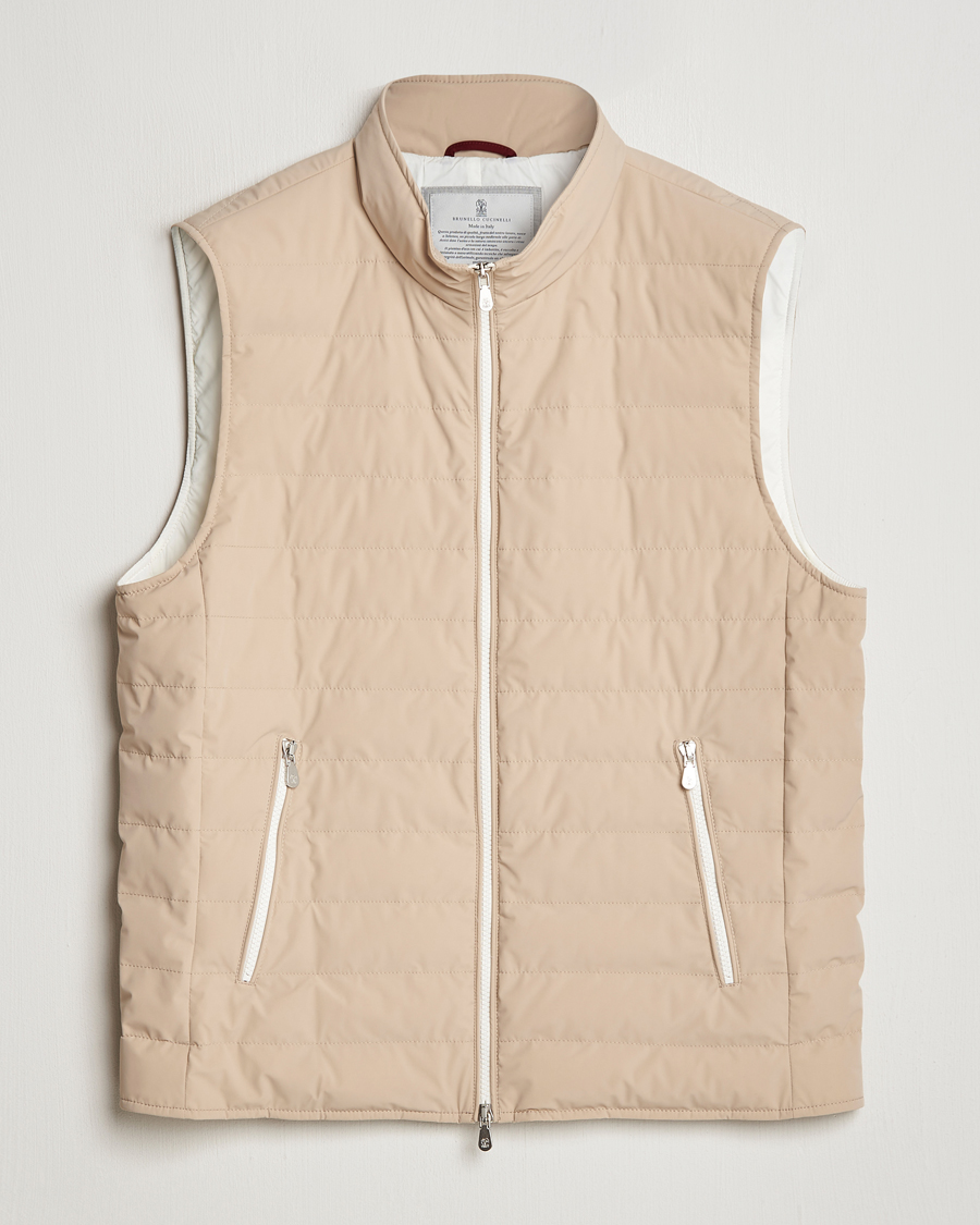 Men | Coats & Jackets | Brunello Cucinelli | Nylon Gilet Sand