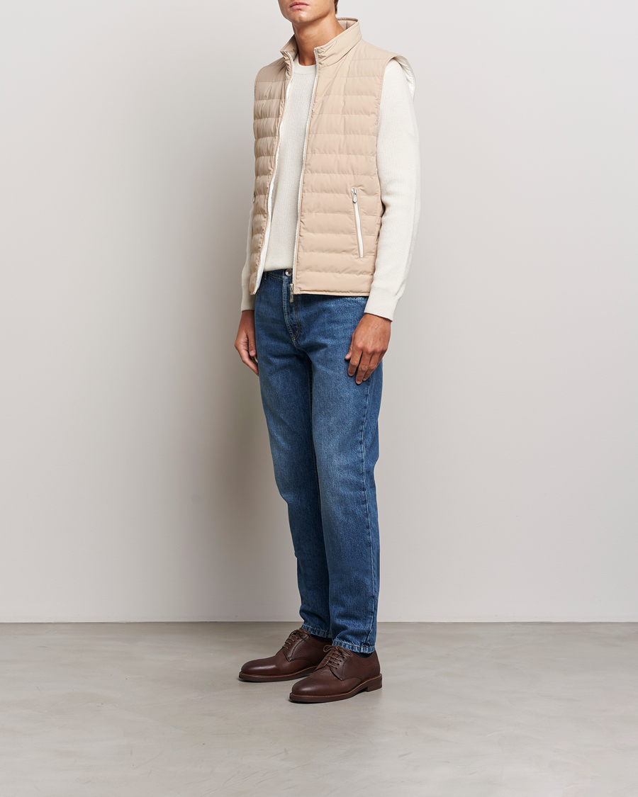 Brunello Cucinelli Nylon Gilet Sand at CareOfCarl.com