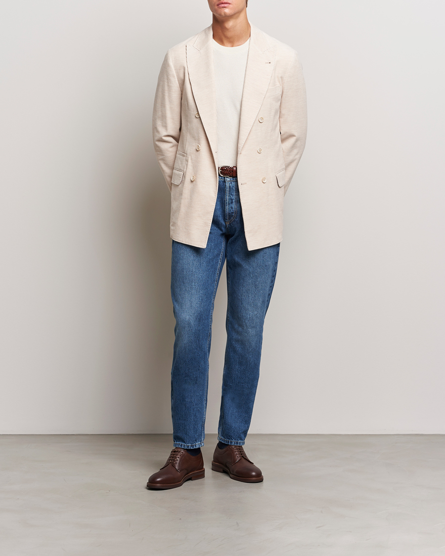 Men | Blazers | Brunello Cucinelli | Double Breasted Cashmere Corduroy Blazer Sand