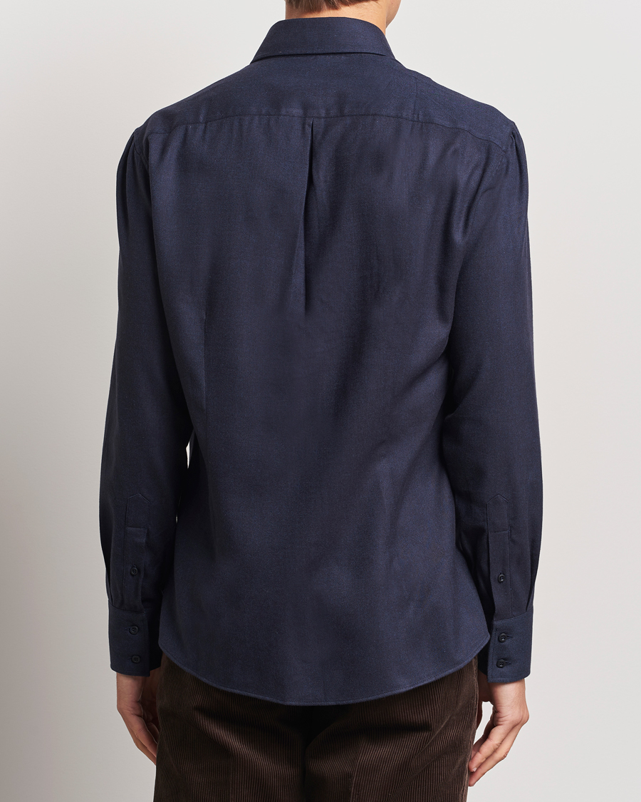 Men | Shirts | Brunello Cucinelli | Slim Fit Flannel Shirt Navy