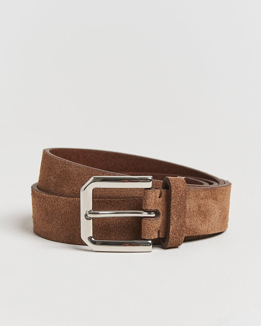 Men | Brunello Cucinelli Suede Belt Brown | Brunello Cucinelli | Suede Belt Brown