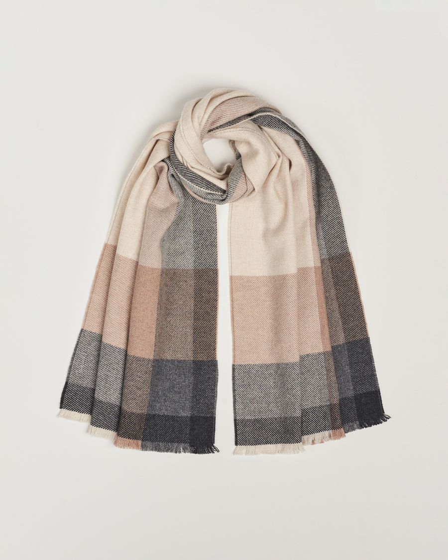 Men | Brunello Cucinelli Wool/Cashmere Scarf Grey/Beige | Brunello Cucinelli | Wool/Cashmere Scarf Grey/Beige
