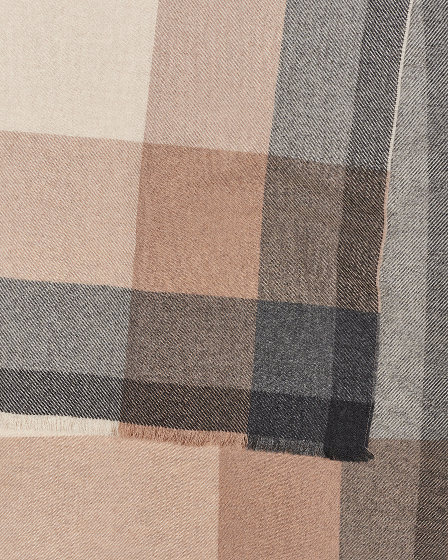 Men | Brunello Cucinelli Wool/Cashmere Scarf Grey/Beige | Brunello Cucinelli | Wool/Cashmere Scarf Grey/Beige