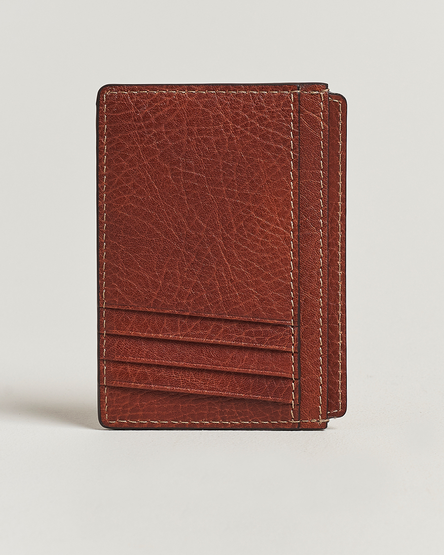 Men | Brunello Cucinelli Grain Leather Cardholder Cognac | Brunello Cucinelli | Grain Leather Cardholder Cognac