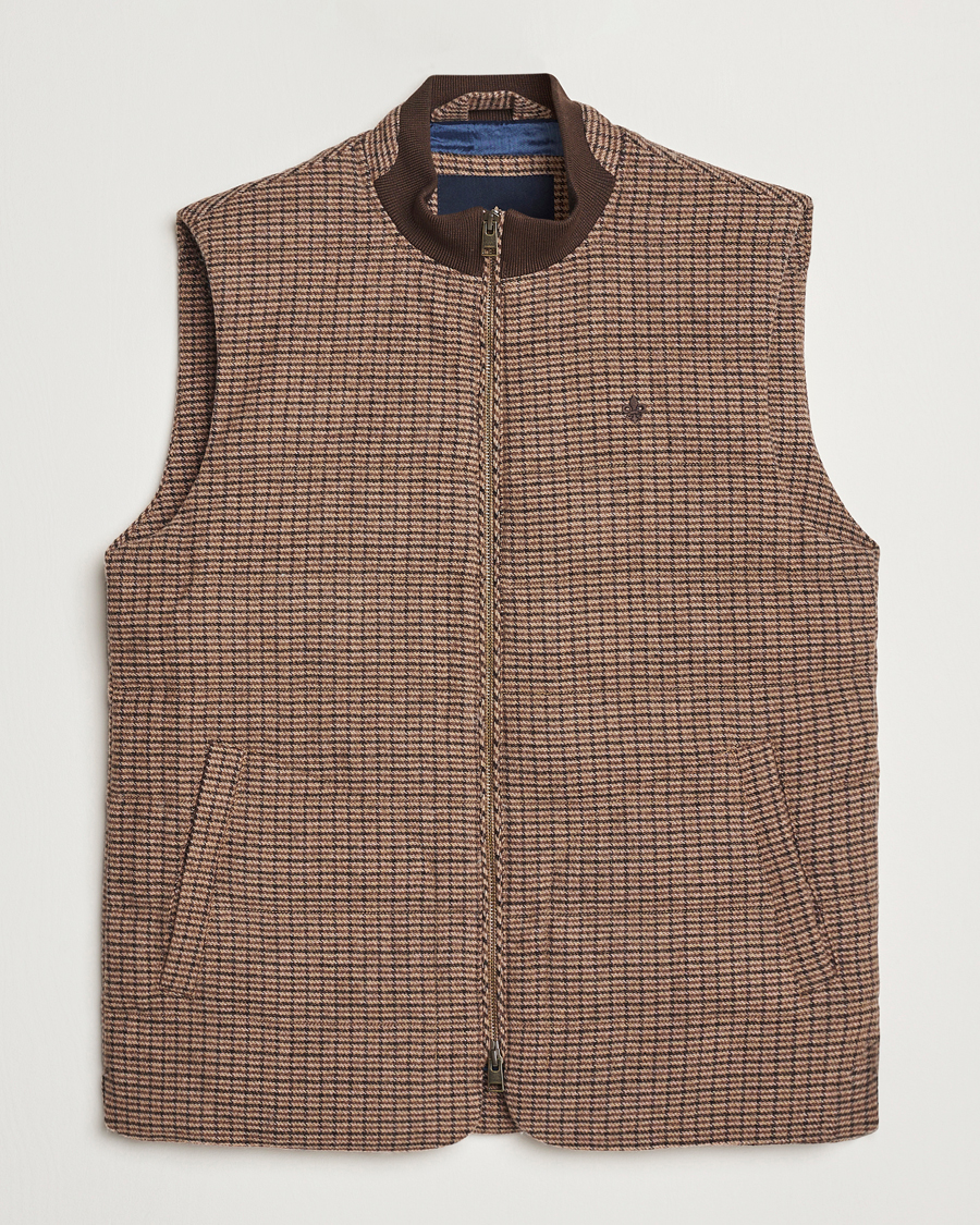 Morris Welch Wool Gilet Brown at CareOfCarl.com