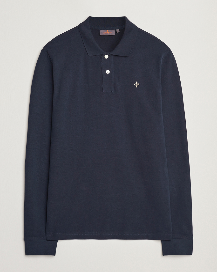 Men | Sweaters & Knitwear | Morris | Camden Long Sleeve Polo Blue