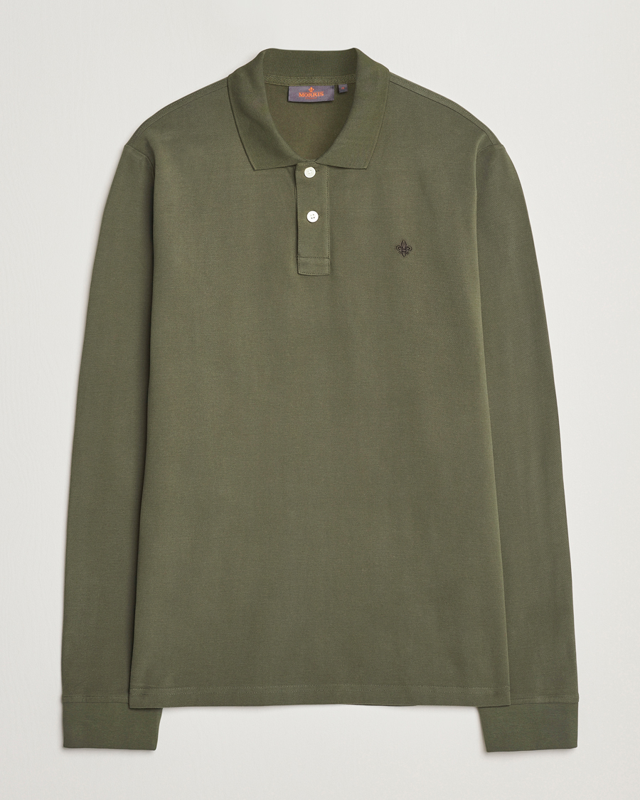 Men | Sweaters & Knitwear | Morris | Camden Long Sleeve Polo Olive