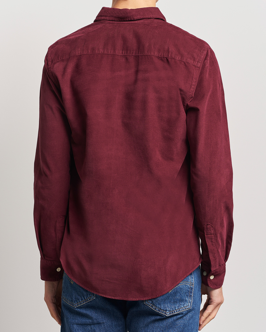 Men | Shirts | Morris | Douglas Corduroy Shirt Wine Red