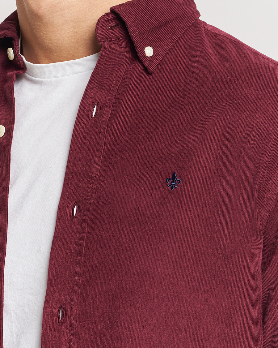 Men | Shirts | Morris | Douglas Corduroy Shirt Wine Red