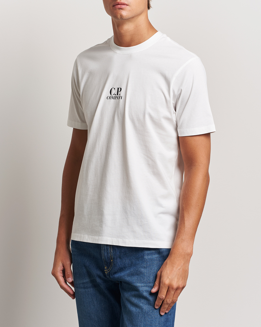 Men | T-Shirts | C.P. Company | Jersey Back Logo T-Shirt White