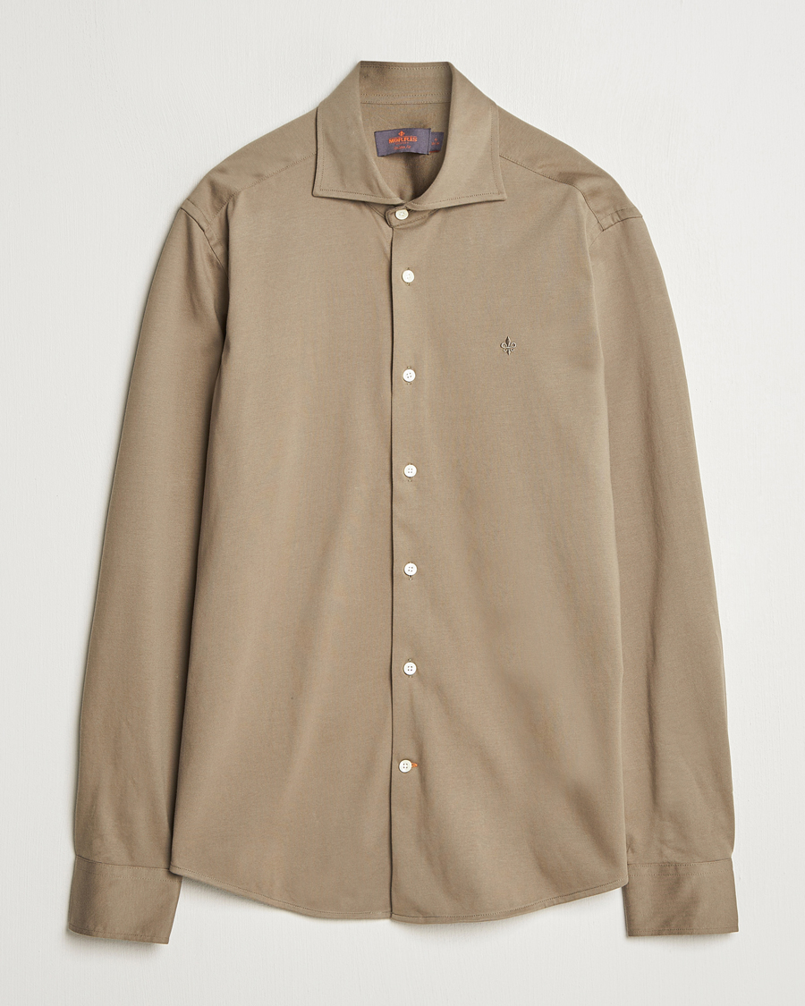 Men | Shirts | Morris | Dressed Jersey Shirt Olive