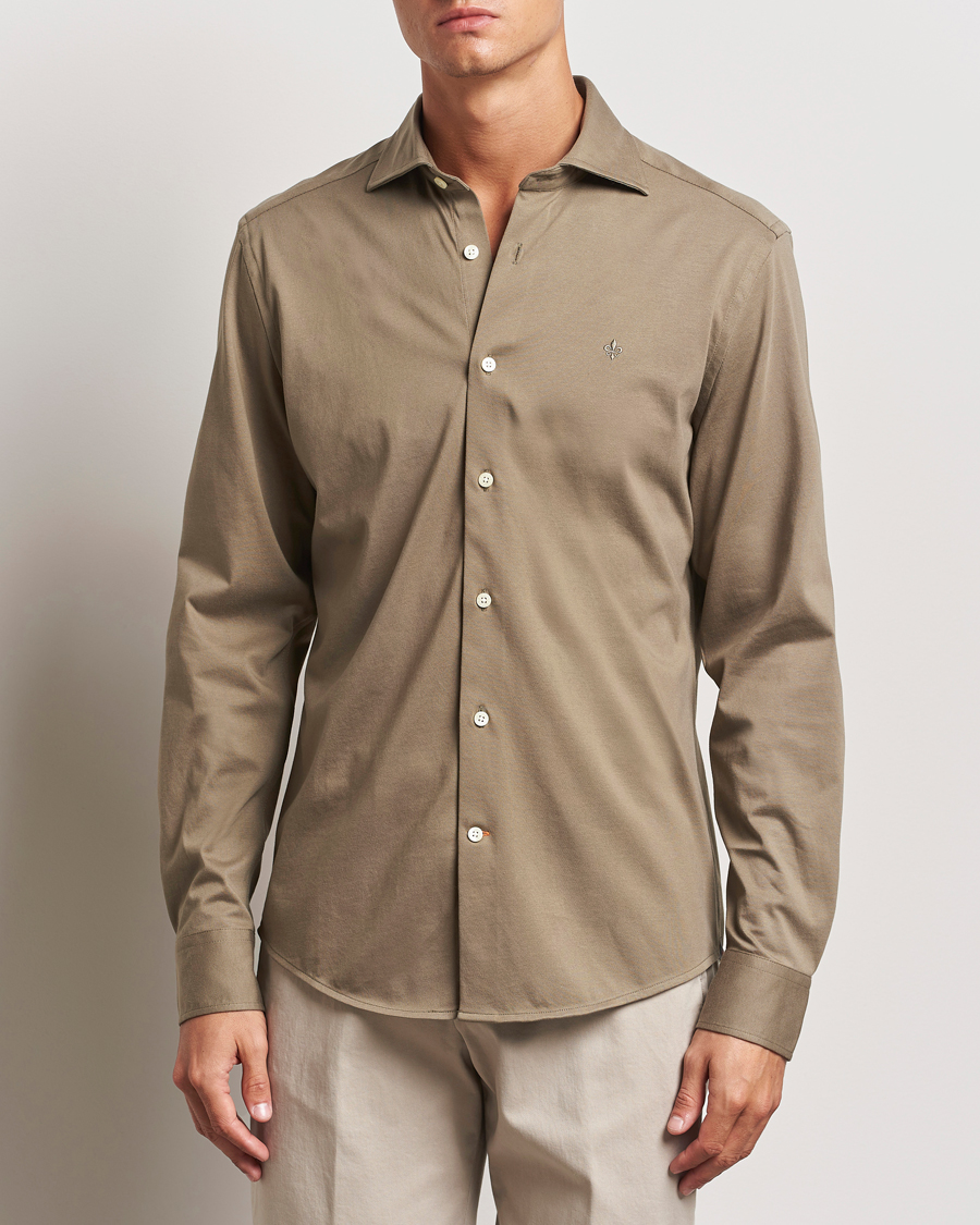 Men | Shirts | Morris | Dressed Jersey Shirt Olive