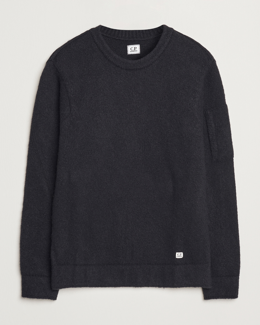 Men | Sweaters & Knitwear | C.P. Company | Alpaca Soft Knitted Crewneck Black