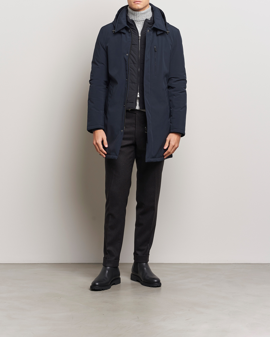 Men | Coats & Jackets | Oscar Jacobson | Wynter Padded Jacket Navy