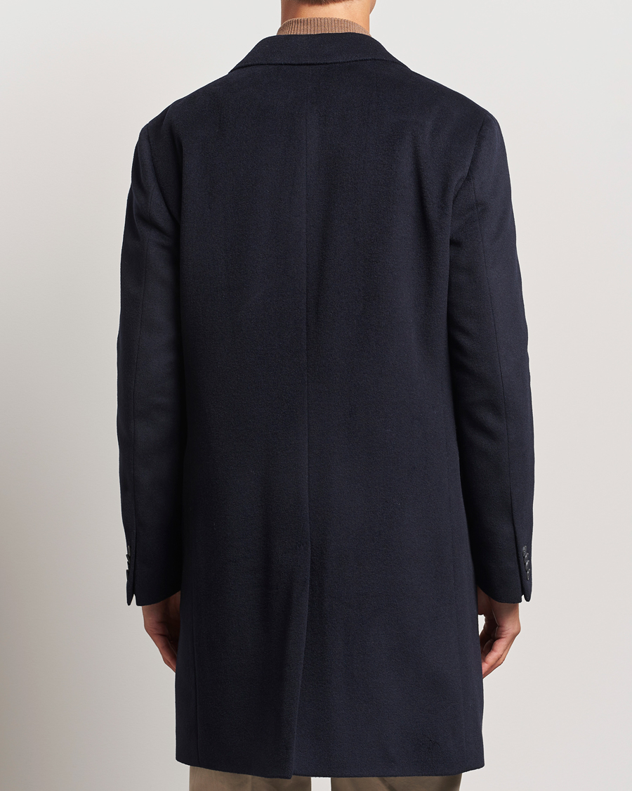 Men | Coats & Jackets | Oscar Jacobson | Sylar Wool/Cashmere Coat Navy