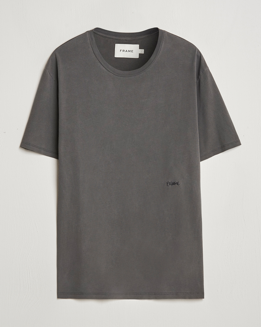 Men | T-Shirts | FRAME | Short Sleeve Relaxed T-Shirt Washed Anthracite