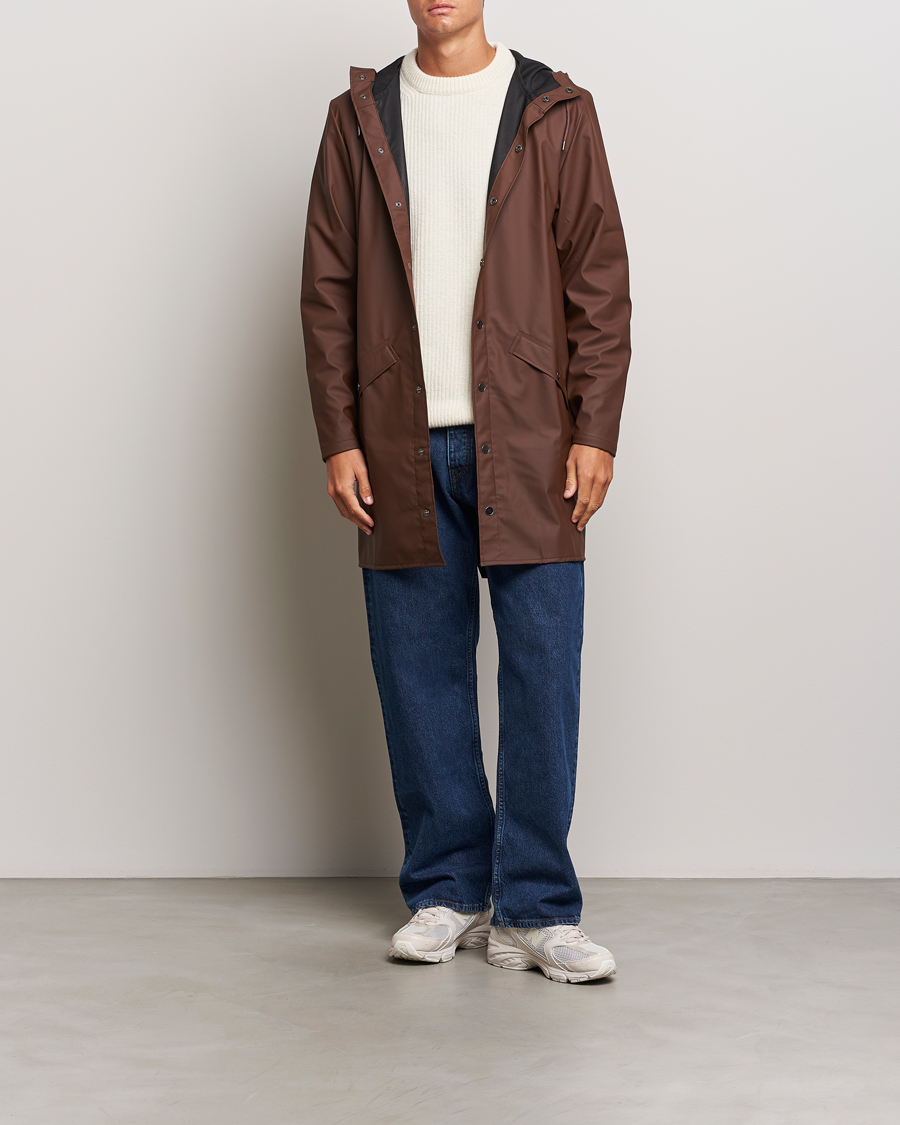 Men | Coats & Jackets | RAINS | Long Jacket Frame Brown