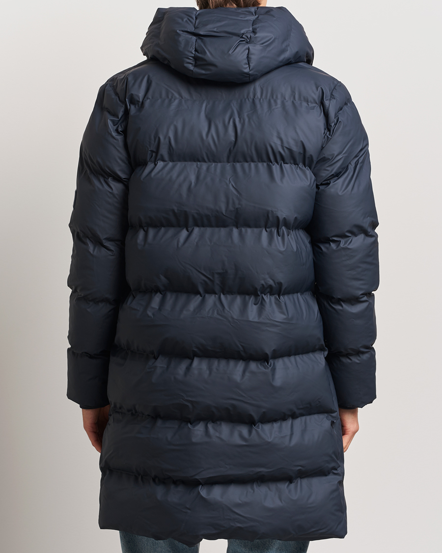 Men | Coats & Jackets | RAINS | Alta Long Puffer Parka Navy
