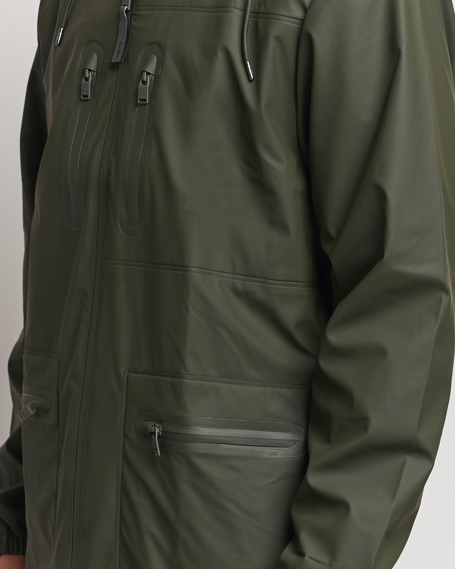 Men | Coats & Jackets | RAINS | Cargo Long Jacket Green