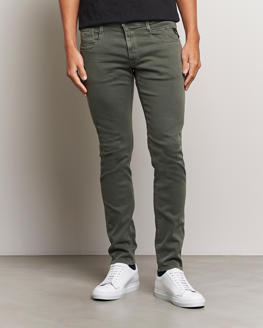 Men | Trousers | Replay | Anbass Hyperflex X.Lite 5-Pocket Pants Dark Green