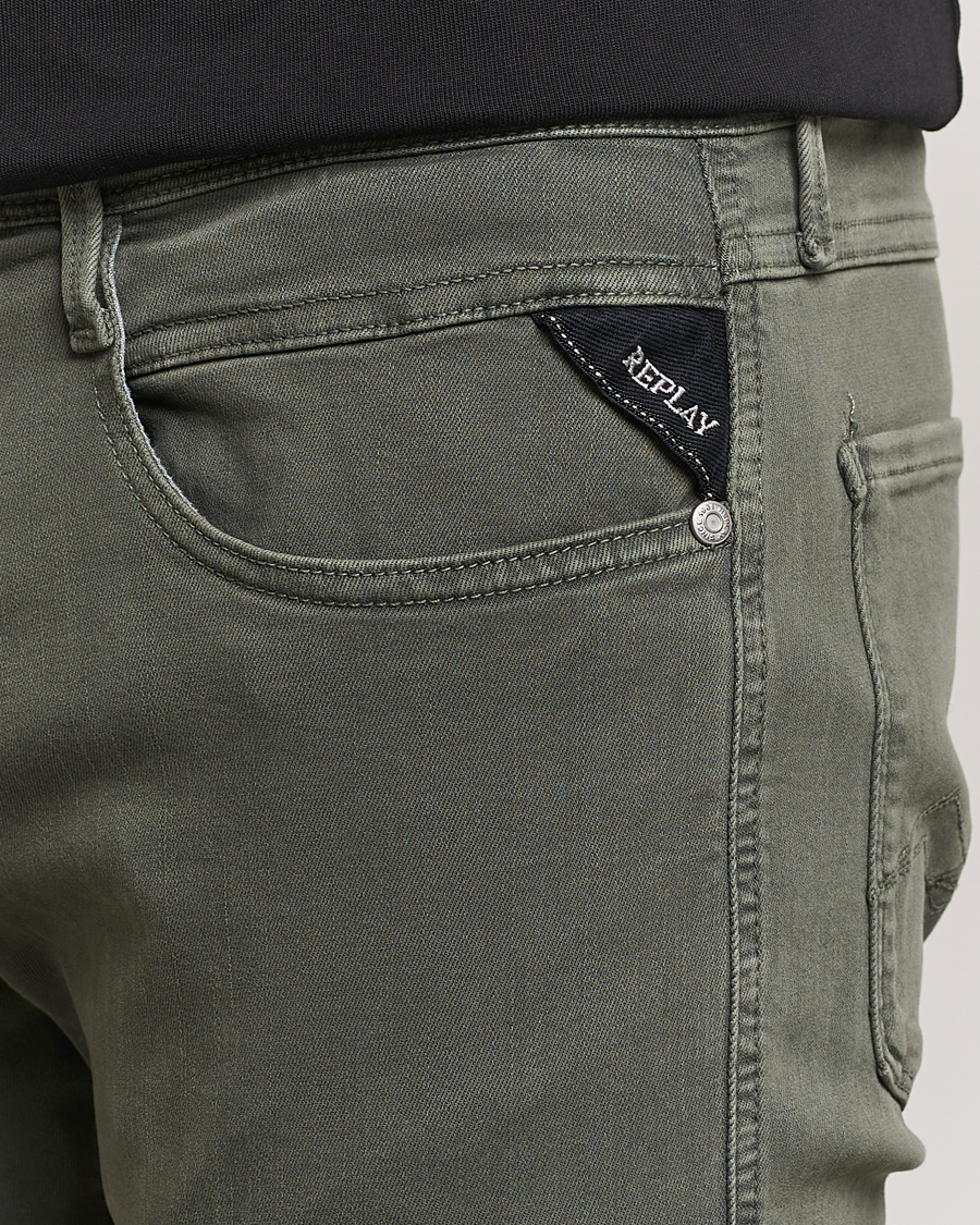 Men | Trousers | Replay | Anbass Hyperflex X.Lite 5-Pocket Pants Dark Green