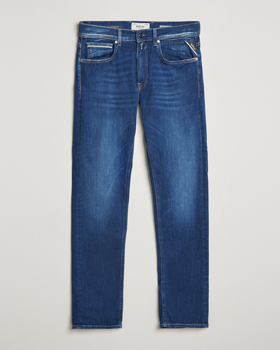 Replay Grover Hyperflex Eco Plus Jeans Medium Blue at CareOfCarl.com
