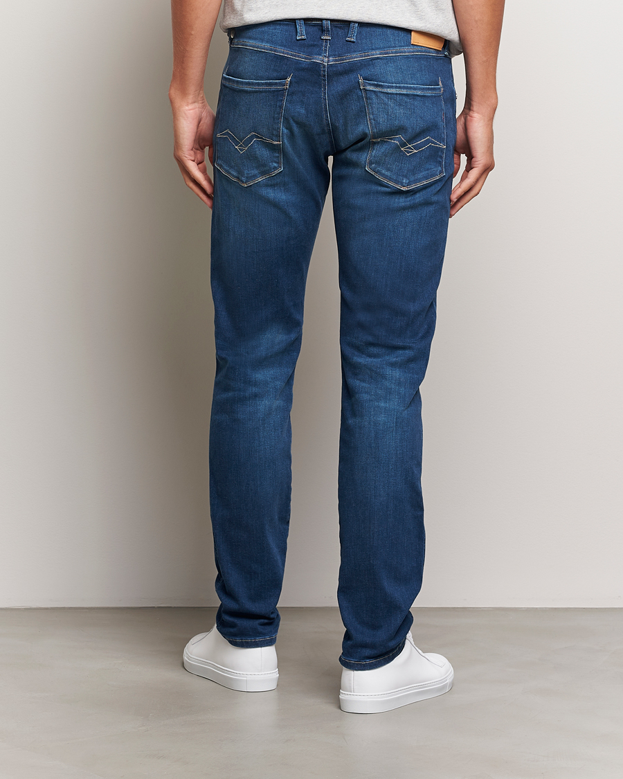 Replay Anbass Hyperflex Jeans In Mid Blue For Men – Justin Reess Replay Anbass Hyperflex Jeans In Mid Blue For Men – Justin Reess