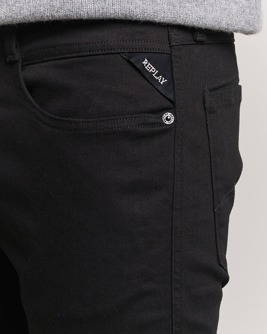 Men | Trousers | Replay | Anbass Hyperflex Re-Used Jeans Forever Black