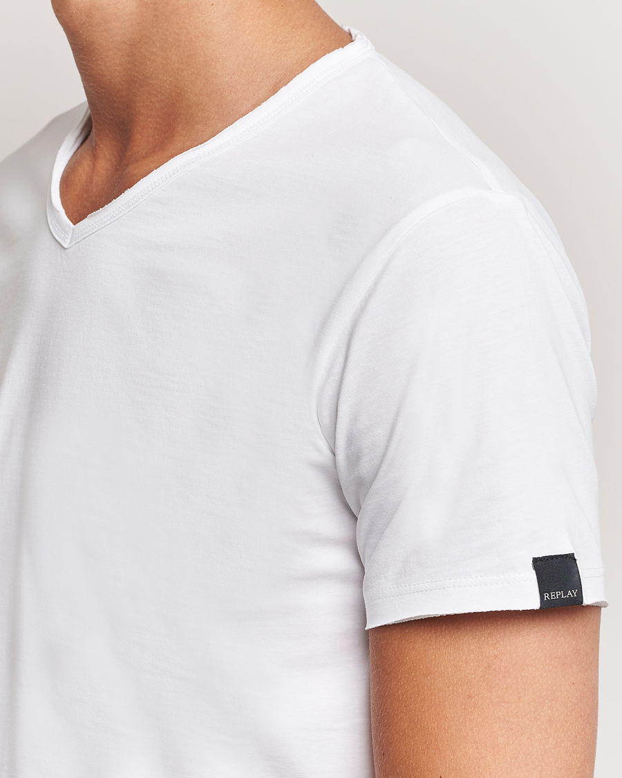 Men | T-Shirts | Replay | V-Neck T-Shirt White