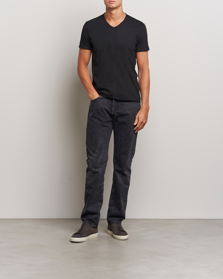 Men | T-Shirts | Replay | V-Neck T-Shirt Black