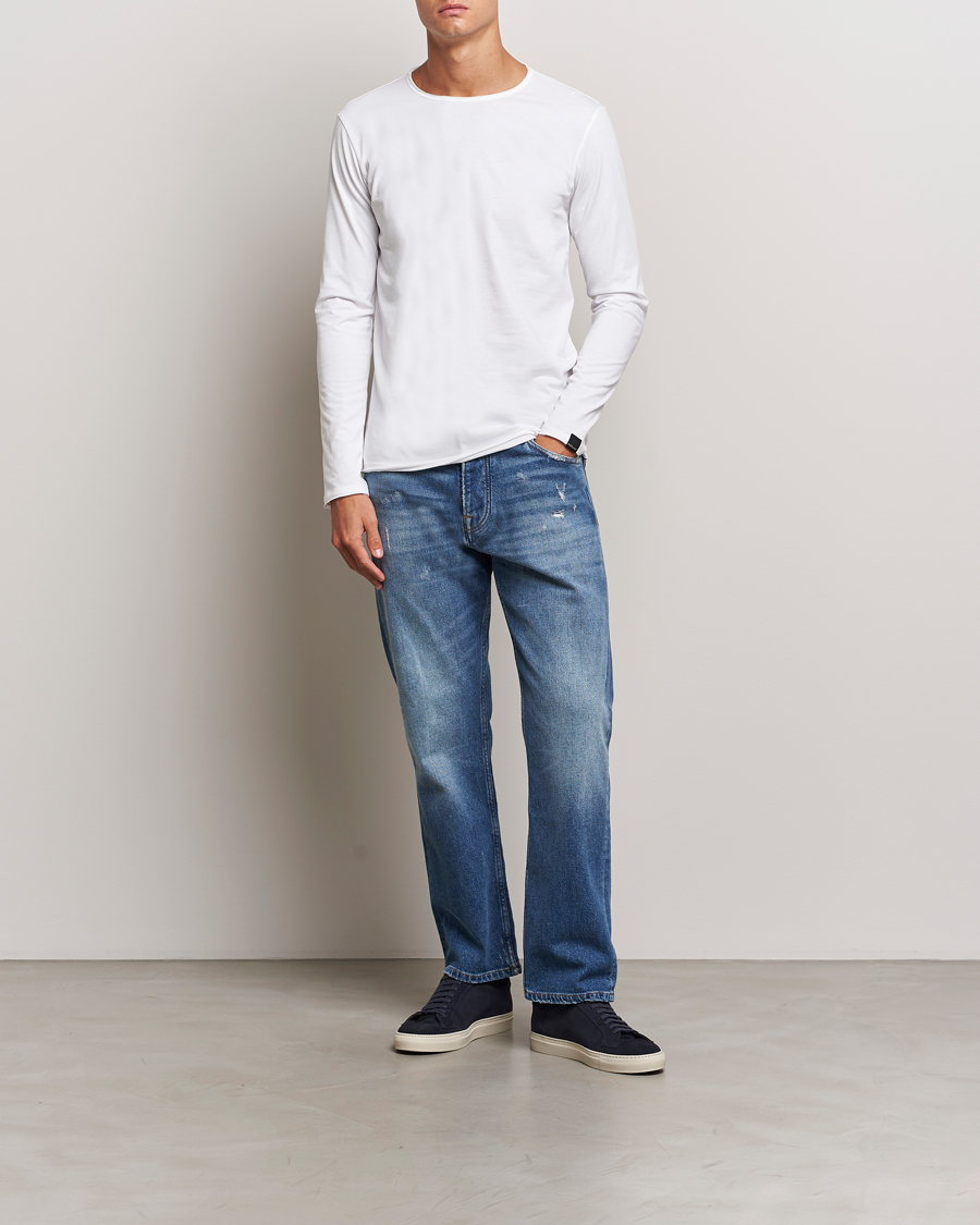 Men | T-Shirts | Replay | Crew Neck Long Sleeve T-Shirt White