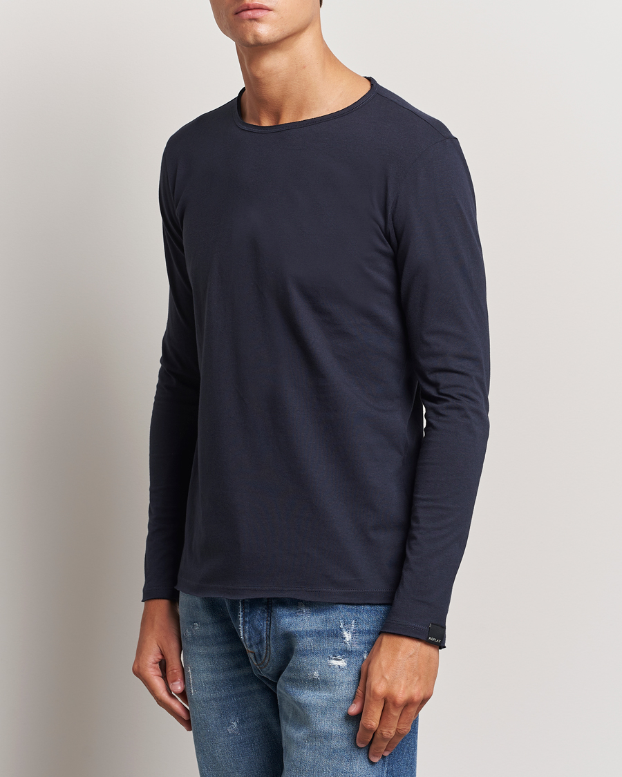 REPLAY Anbass X-Lite Jeans Uomo - Slim Fit - Denim Leggero 10 Oz - Blu/Nero