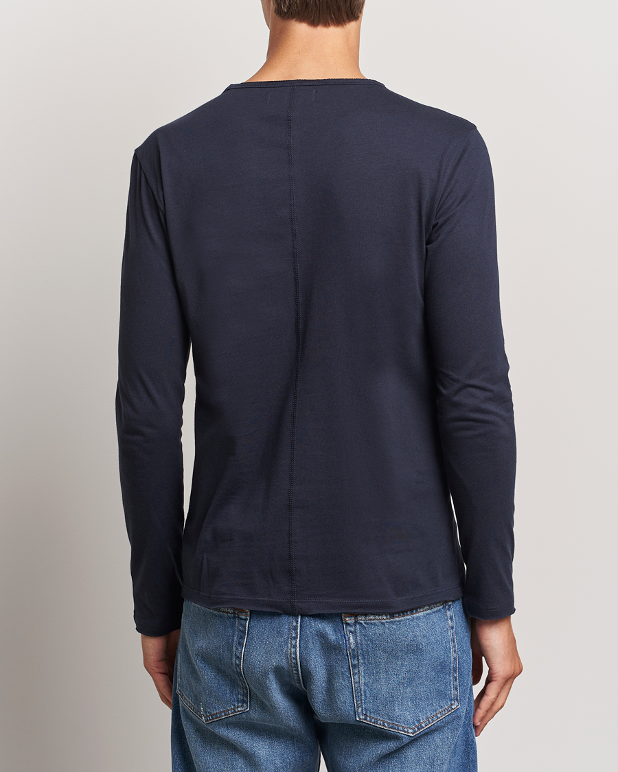 Men | T-Shirts | Replay | Crew Neck Long Sleeve T-Shirt Night Blue