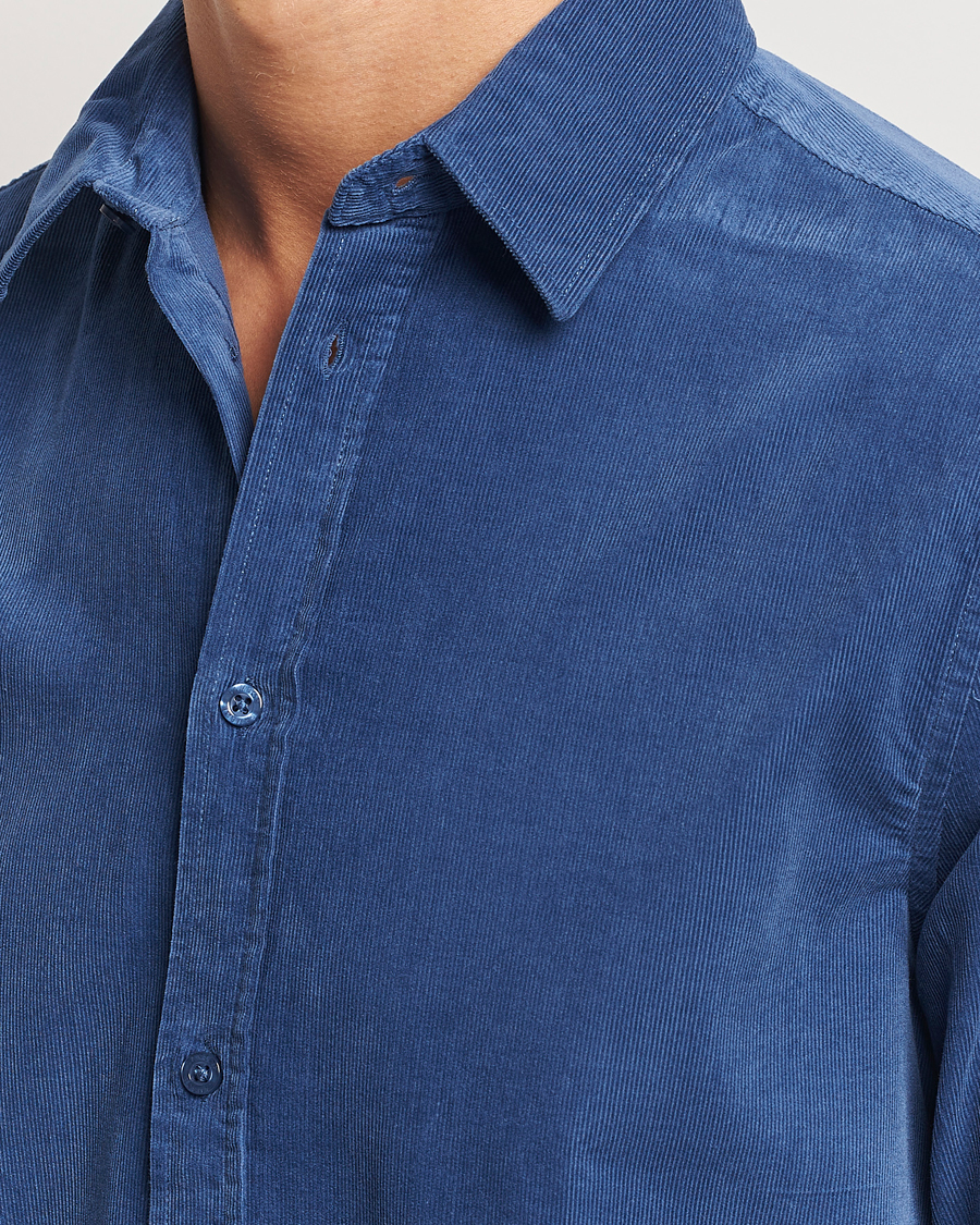 Men | Shirts | Samsøe Samsøe | Liam Baby Cord Shirt True Navy