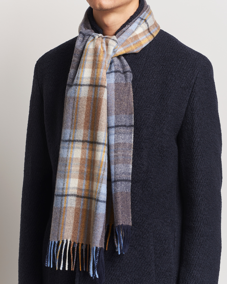 Men | Stenströms Wool/Cashmere Checked Scarf Multi | Stenströms | Wool/Cashmere Checked Scarf Multi