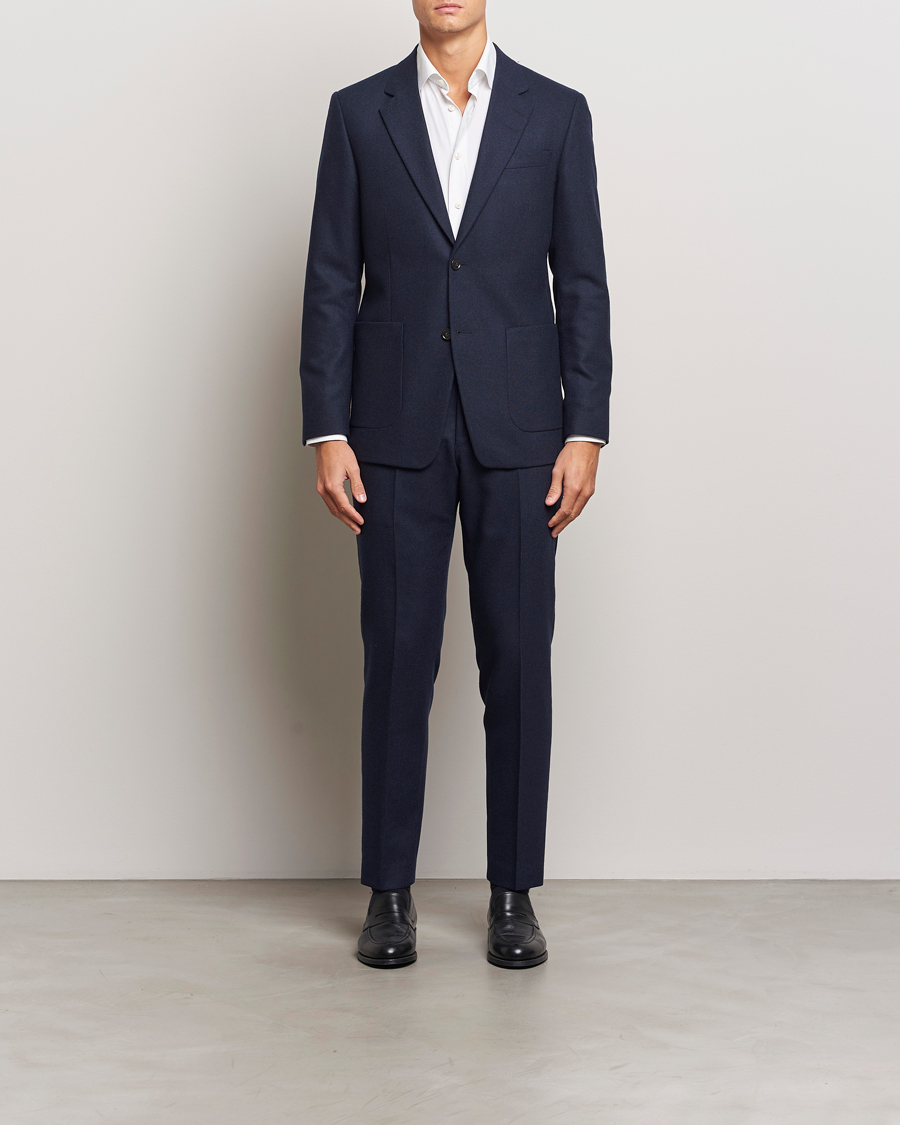 Men | Blazers | Tiger of Sweden | Justin Brushed Wool Blazer Sea Blue