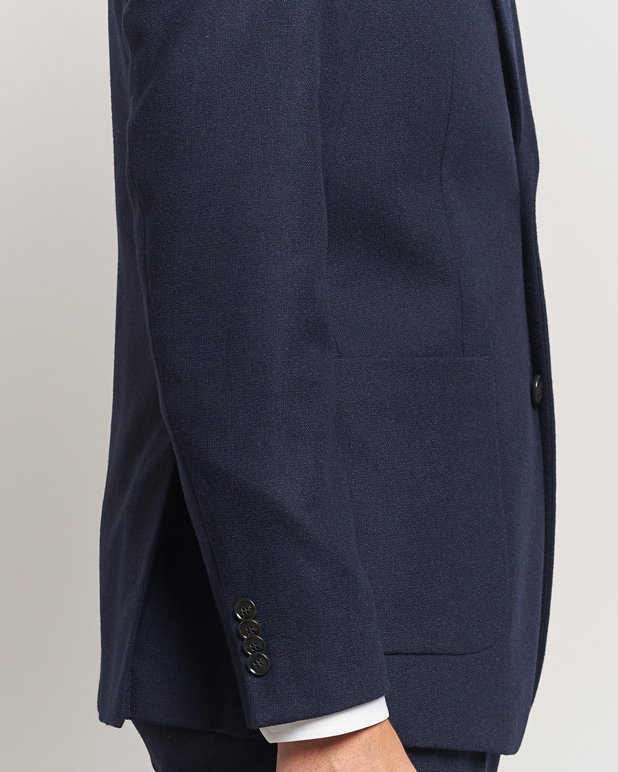 Men | Blazers | Tiger of Sweden | Justin Brushed Wool Blazer Sea Blue