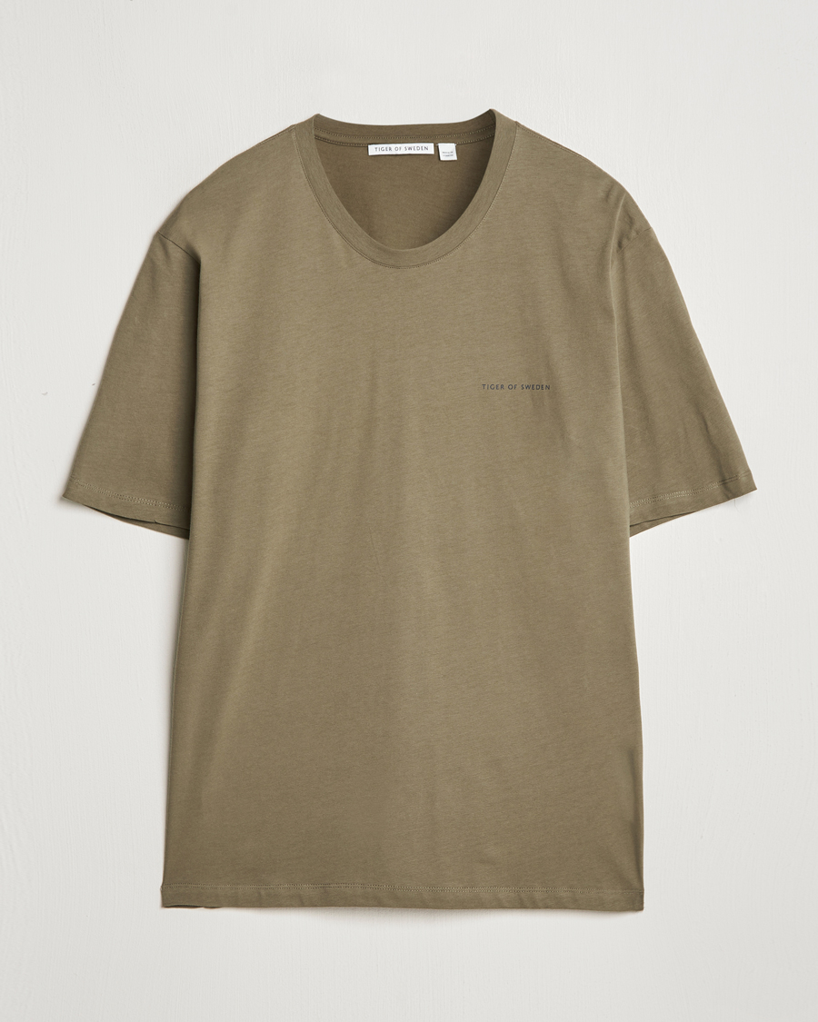 Men | T-Shirts | Tiger of Sweden | Pro Cotton Logo T-Shirt October Sage