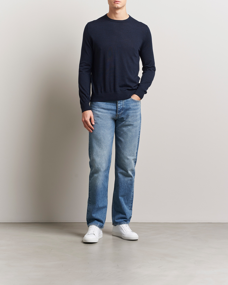 Men | Sweaters & Knitwear | Tiger of Sweden | Connor Crew Neck Pullover Light Ink