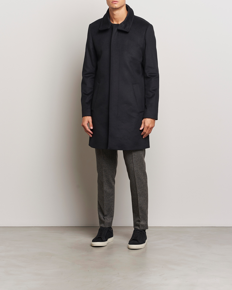 Men | Coats & Jackets | Tiger of Sweden | Aleric Stand Up Collar Coat Black