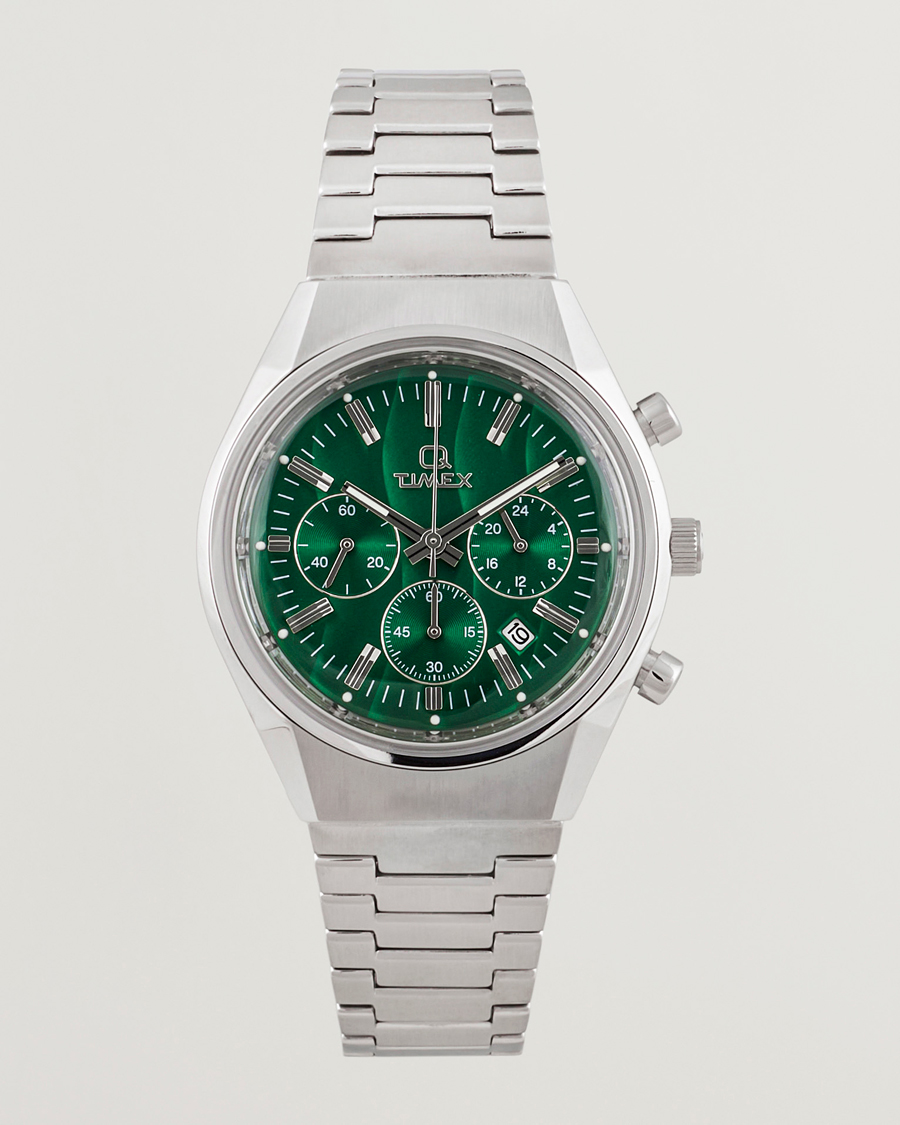 Men | Timex Q Timex Falcon Eye Chronograph 40mm Green Dial | Timex | Q Falcon Eye Chronograph 40mm Green Dial