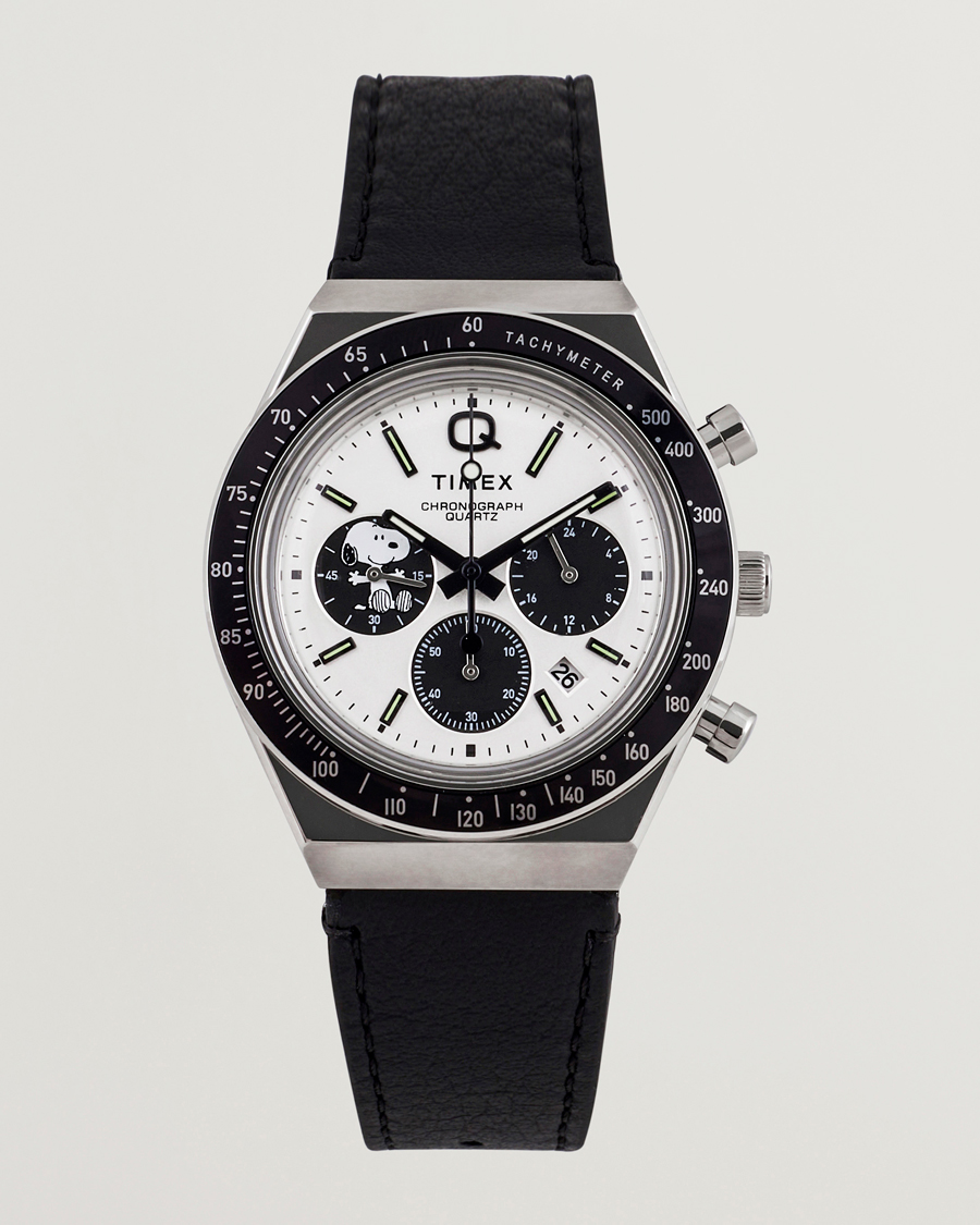 Men | Timex Q Timex Snoopy Chronograph 40mm White Dial | Timex | Q Snoopy Chronograph 40mm White Dial