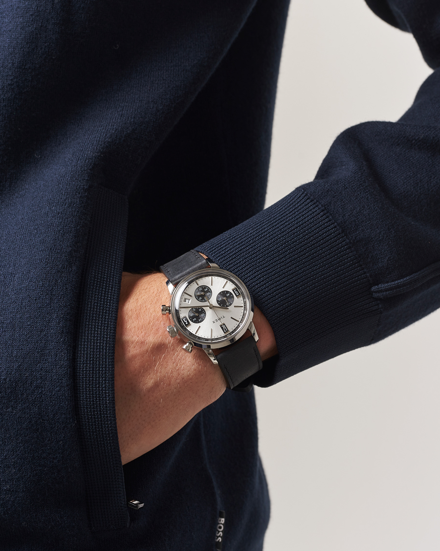 Men | Timex Marlin Chrono Tachymeter 40mm Silver Dial | Timex | Marlin Chrono Tachymeter 40mm Silver Dial