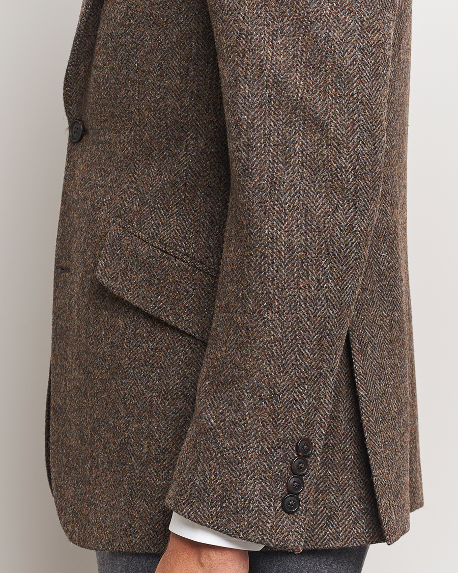 Men | Blazers | Walker Slater | Edward Lambswool Herringbone Blazer Brown